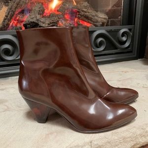 Free People Brown Bootie Size 37 Made in Spain
